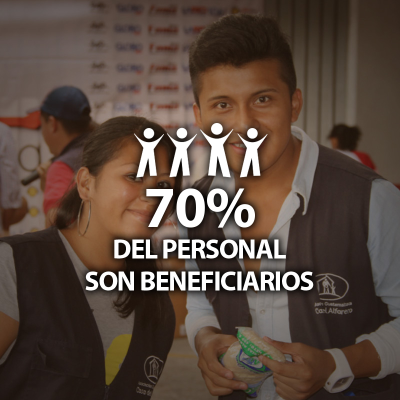 70% del personal son beneficiarios